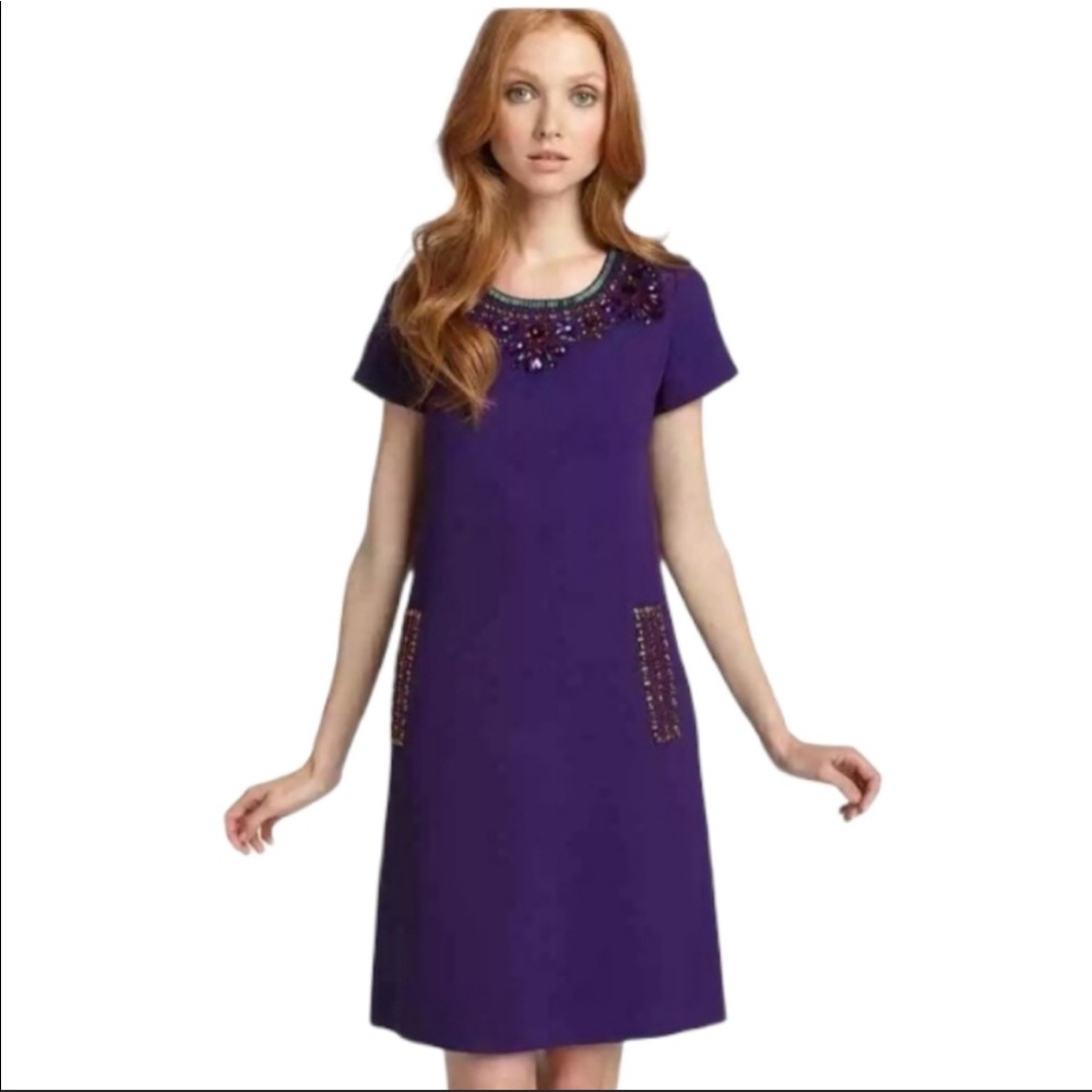 Kate Spade Purple Jeweled Dress Size 4